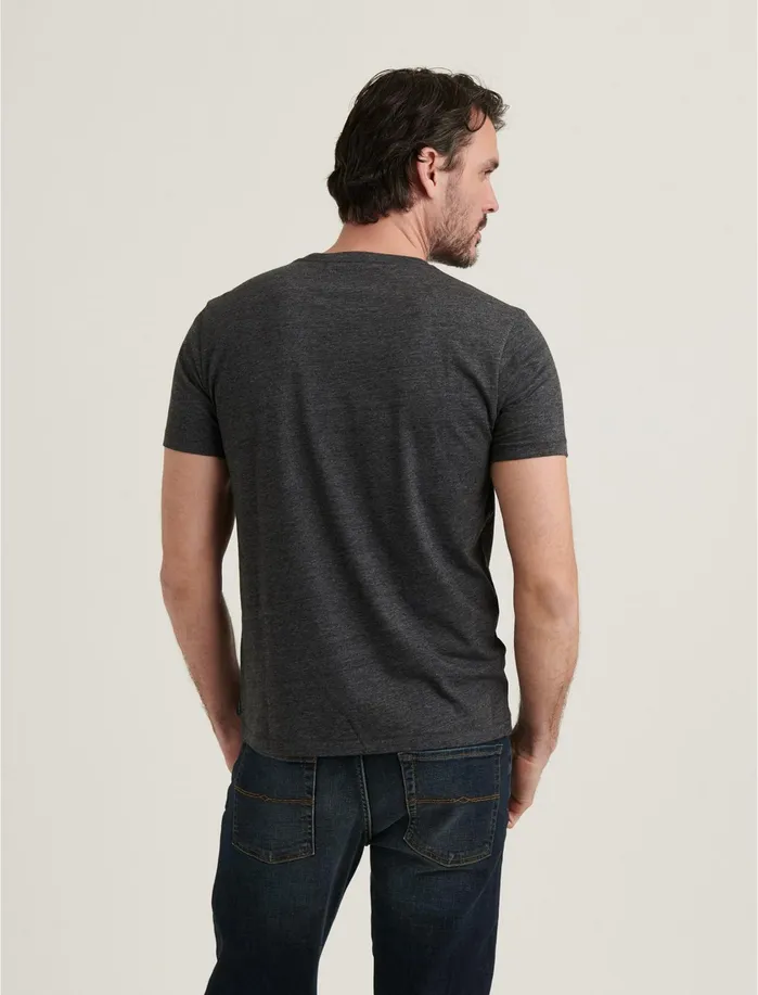 Tees Men Lucky Brand Triblend Crew Neck Short Sleeve Tee Jet Black