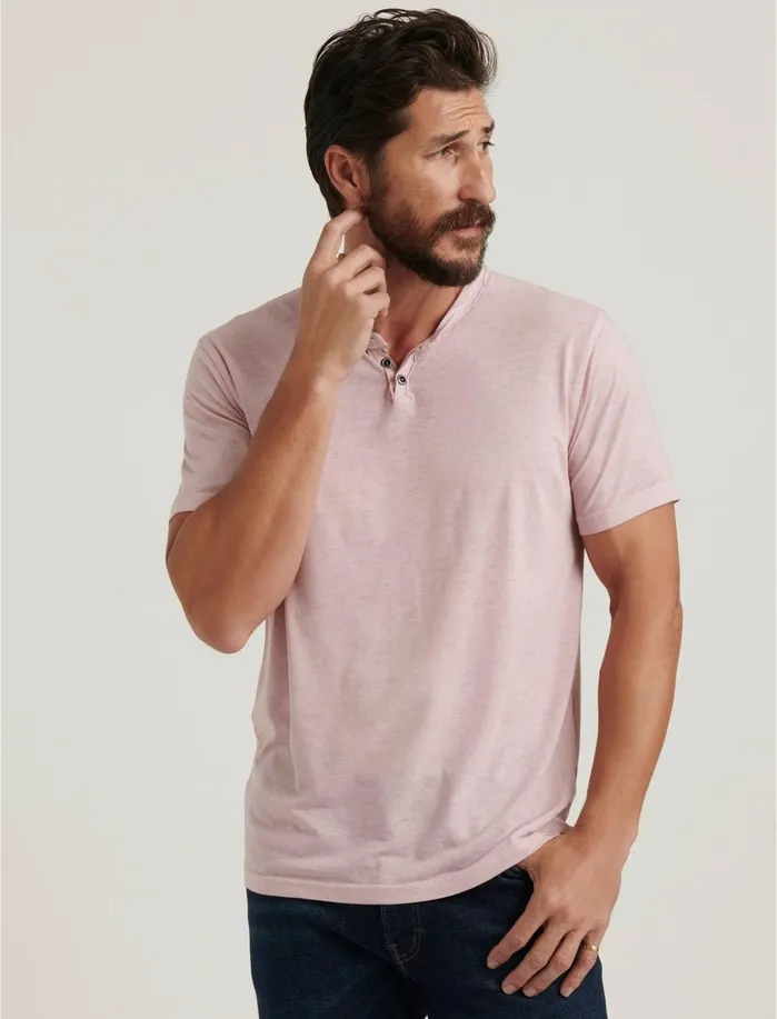 Tees Men Lucky Brand Venice Burnout Notch Neck Tee Zephyr