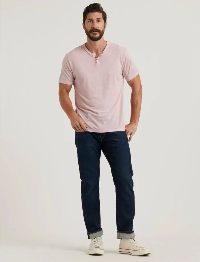 Tees Men Lucky Brand Venice Burnout Notch Neck Tee Zephyr