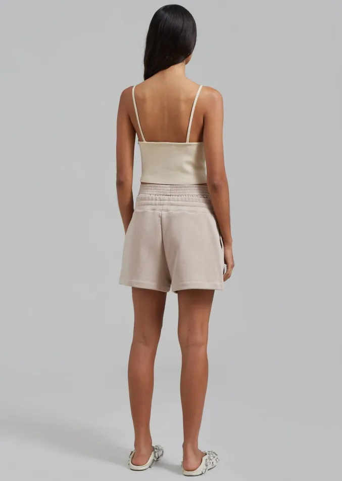 The Frankie Shop 31 Phillip Lim Sweatshort With Satin Boxer WB 8211 Concrete Women Loungewear