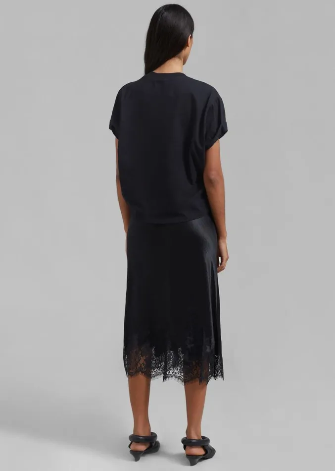 The Frankie Shop 31 Phillip Lim We Are NY Twist TShirt Slip Dress 8211 Black Multi Women Dresses