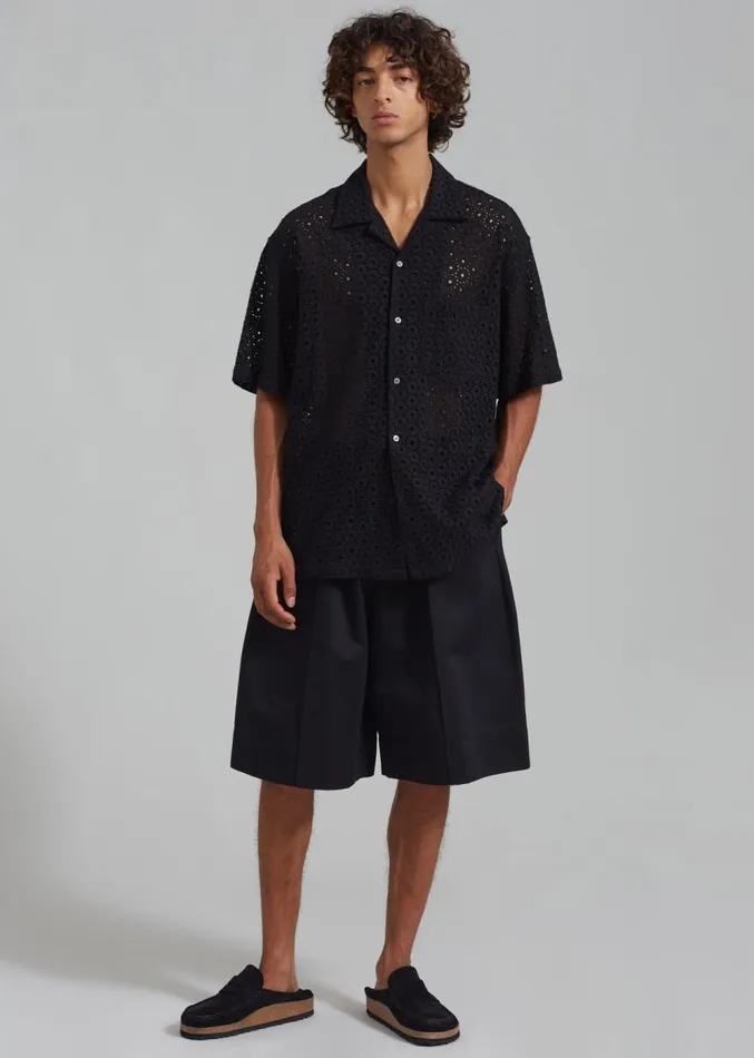The Frankie Shop Adan Bermuda Shorts 8211 Black Men Bottoms
