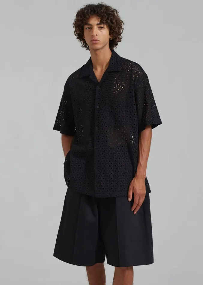 The Frankie Shop Adan Bermuda Shorts 8211 Black Men Bottoms