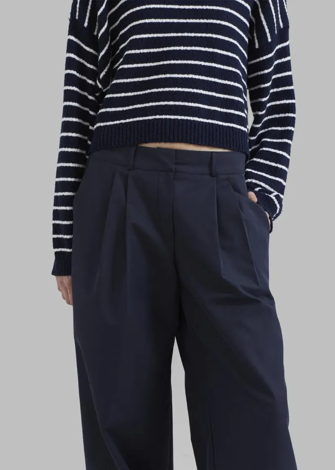 The Frankie Shop Anderson Pants 8211 Dark Navy Women Clothing