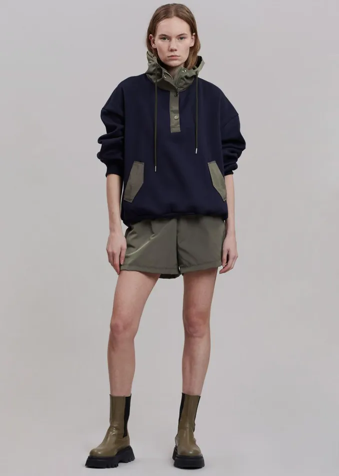 The Frankie Shop Archer Gym Shorts 8211 Olive Women Bottoms