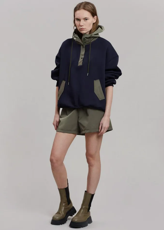 The Frankie Shop Archer Gym Shorts 8211 Olive Women Bottoms