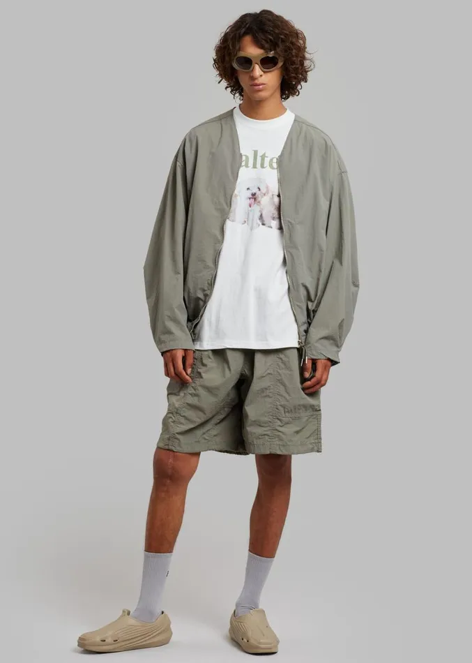The Frankie Shop Arel Buckle Shorts 8211 Olive Men Clothing