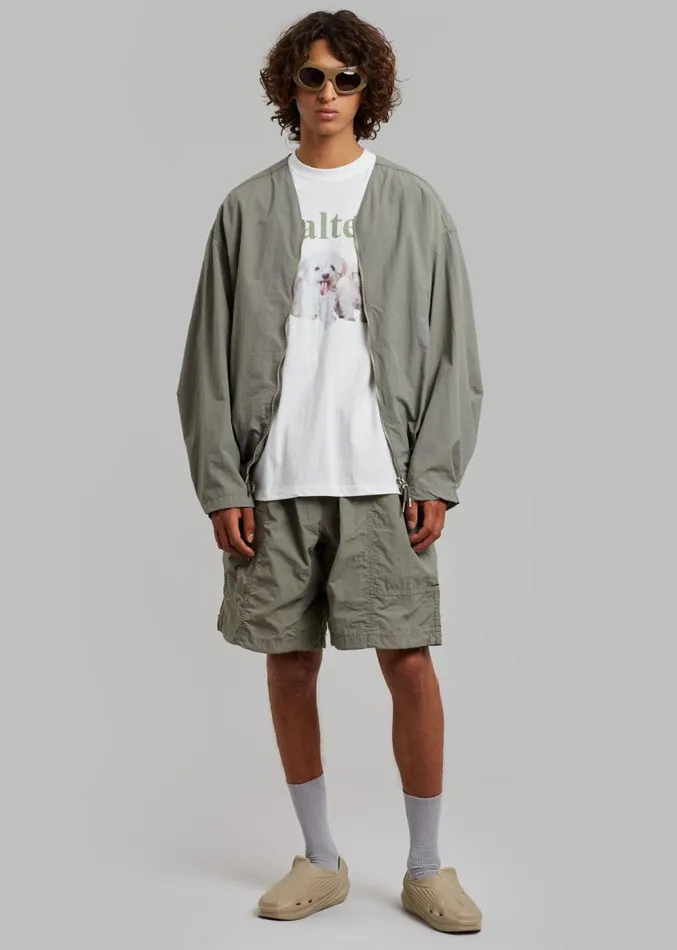 The Frankie Shop Arel Buckle Shorts 8211 Olive Men Clothing