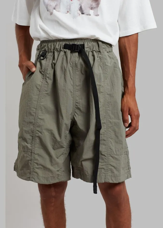 The Frankie Shop Arel Buckle Shorts 8211 Olive Men Clothing