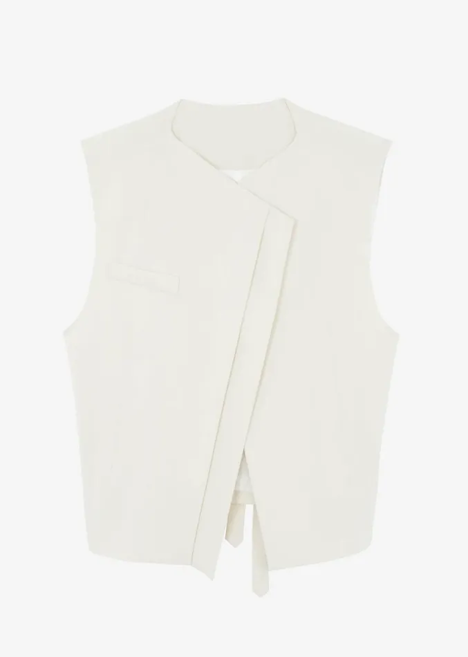 The Frankie Shop Ashton Cross Vest 8211 Cream Women Clothing