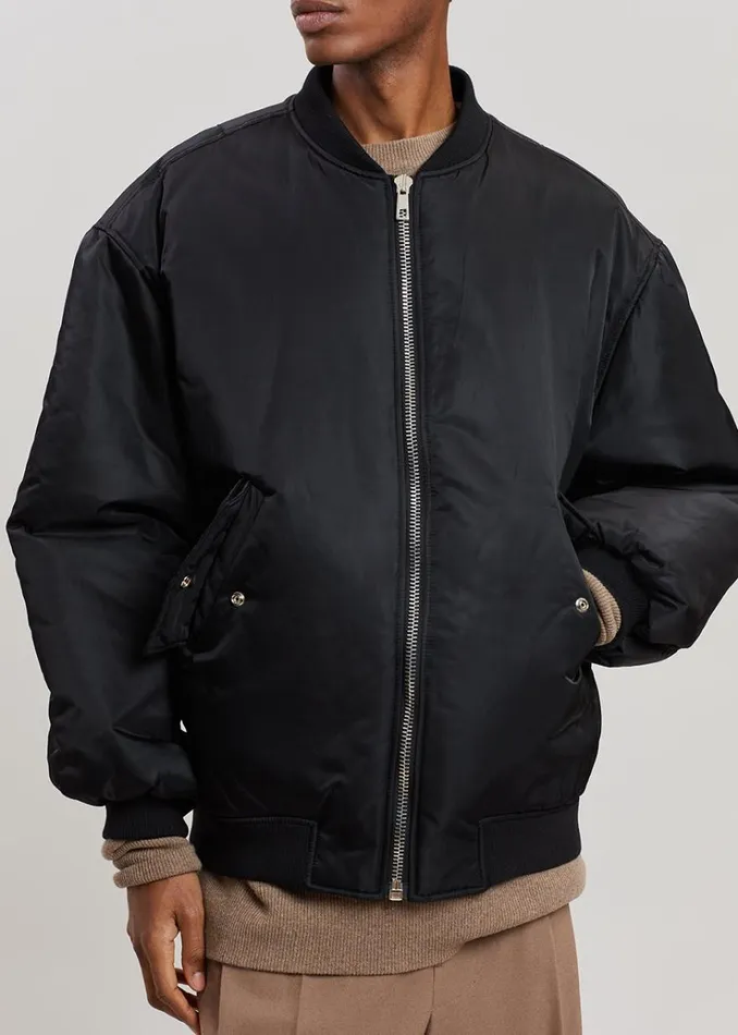 The Frankie Shop Astra Bomber Jacket 8211 Black WomenMen Outerwear