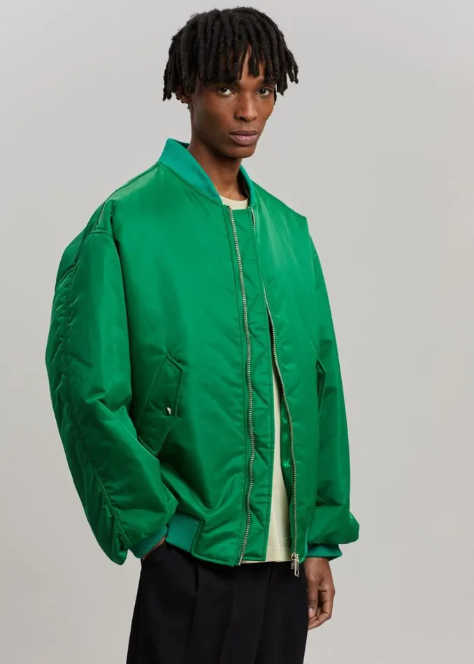 The Frankie Shop Astra Bomber Jacket 8211 Kelly Green WomenMen Outerwear
