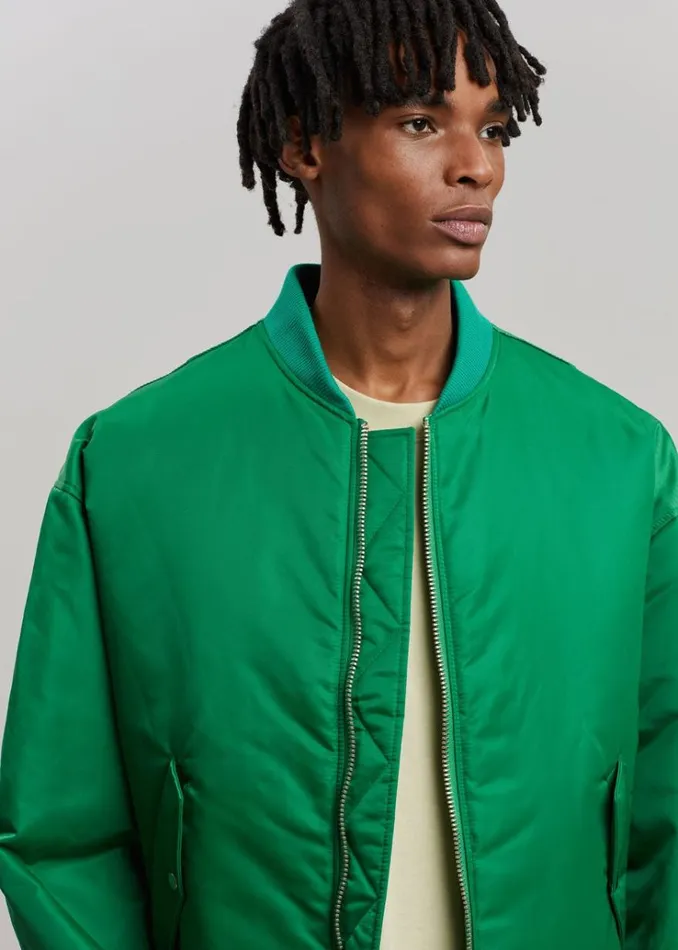 The Frankie Shop Astra Bomber Jacket 8211 Kelly Green WomenMen Outerwear