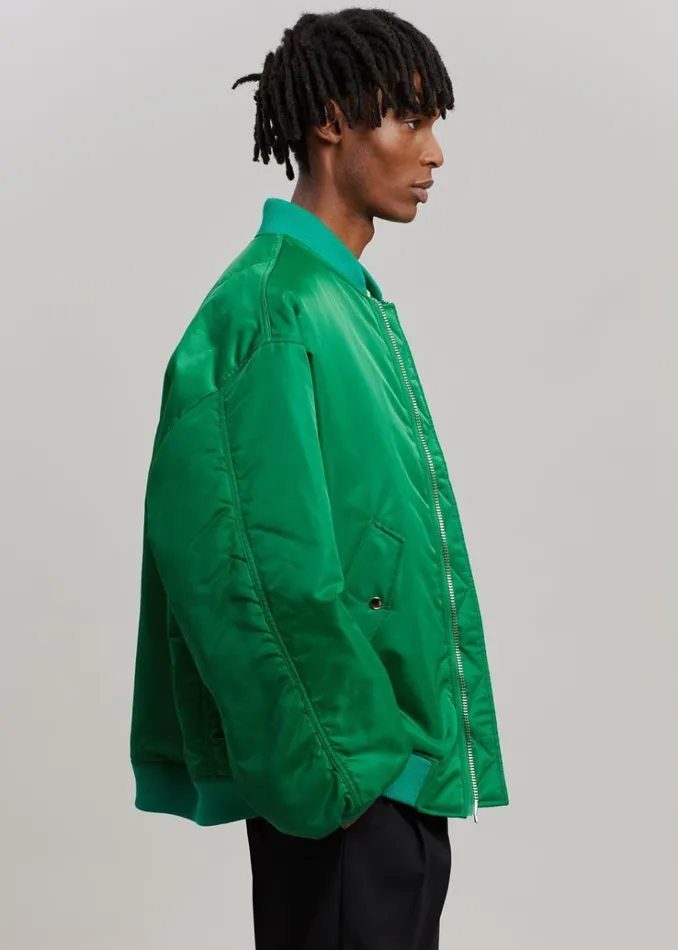 The Frankie Shop Astra Bomber Jacket 8211 Kelly Green WomenMen Outerwear
