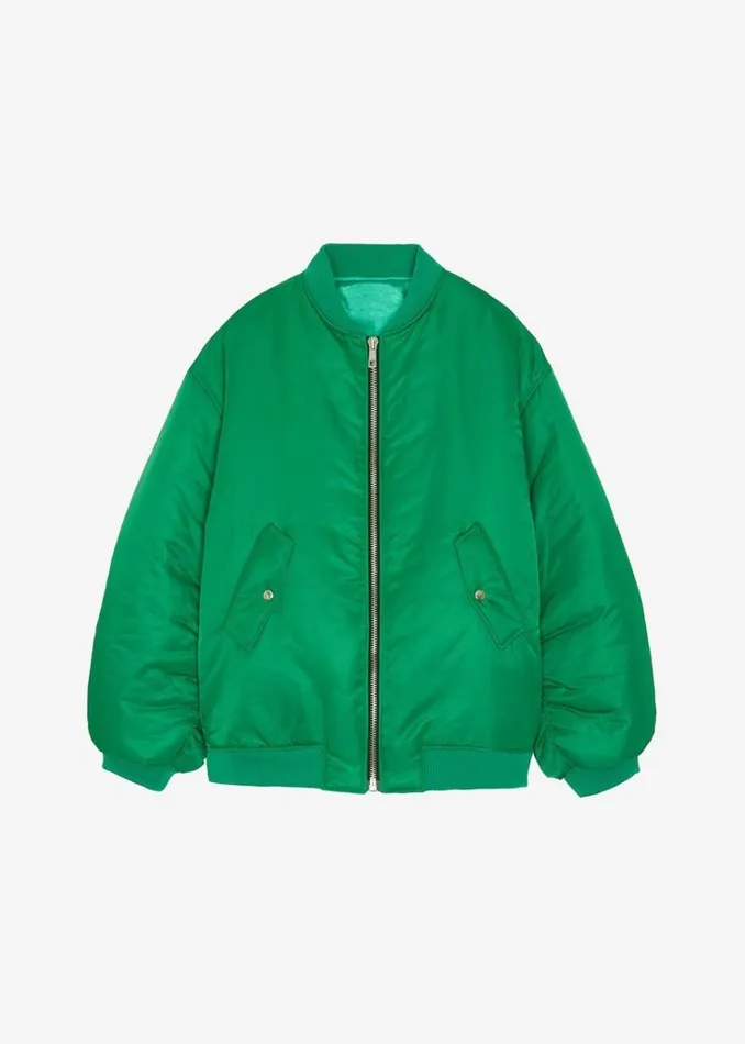 The Frankie Shop Astra Bomber Jacket 8211 Kelly Green WomenMen Outerwear