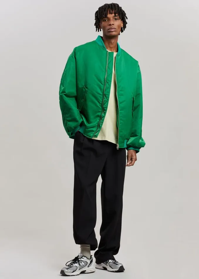 The Frankie Shop Astra Bomber Jacket 8211 Kelly Green WomenMen Outerwear