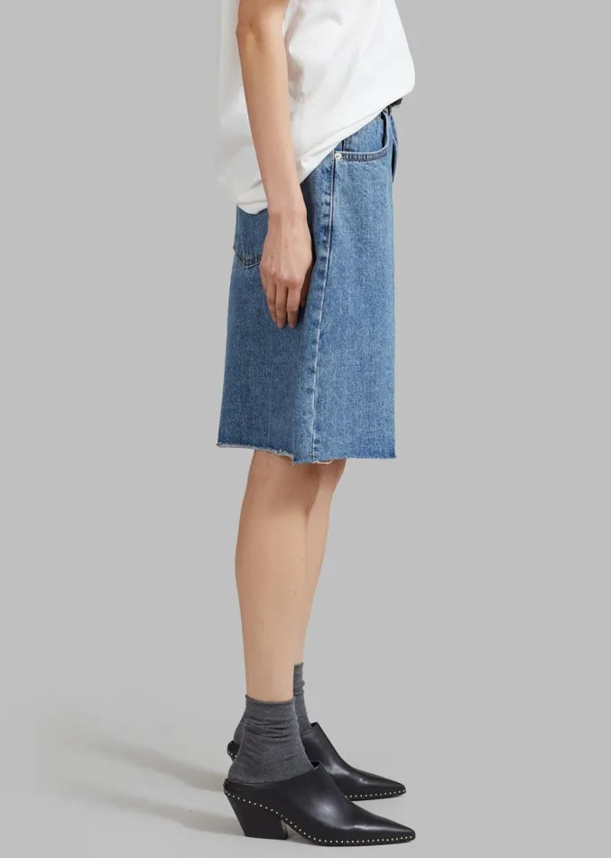 The Frankie Shop Aubrey Shorts 8211 Medium Wash Women Clothing