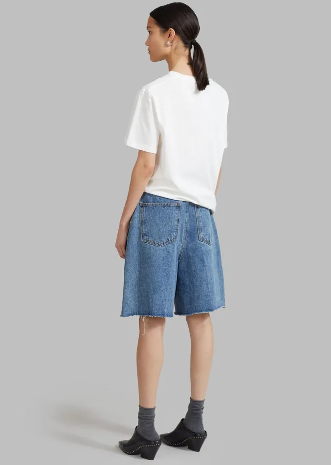 The Frankie Shop Aubrey Shorts 8211 Medium Wash Women Clothing