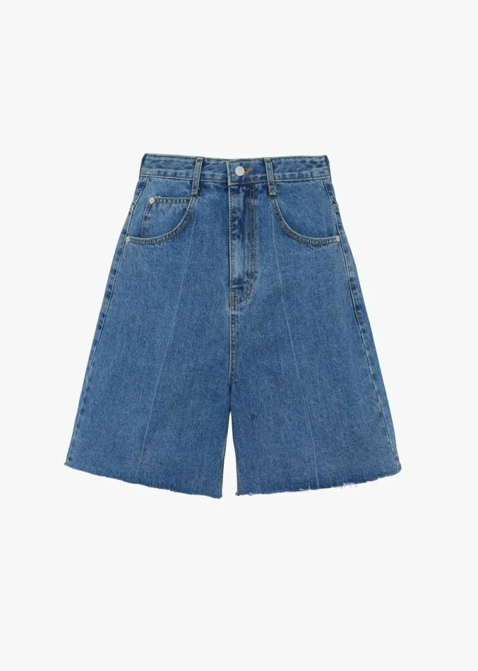The Frankie Shop Aubrey Shorts 8211 Medium Wash Women Clothing