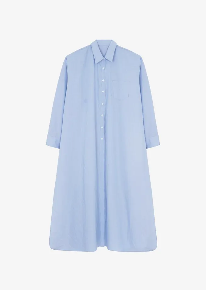 The Frankie Shop Avery Shirt Dress 8211 Blue Stripe Women Clothing