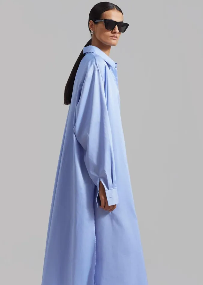 The Frankie Shop Avery Shirt Dress 8211 Blue Women Dresses