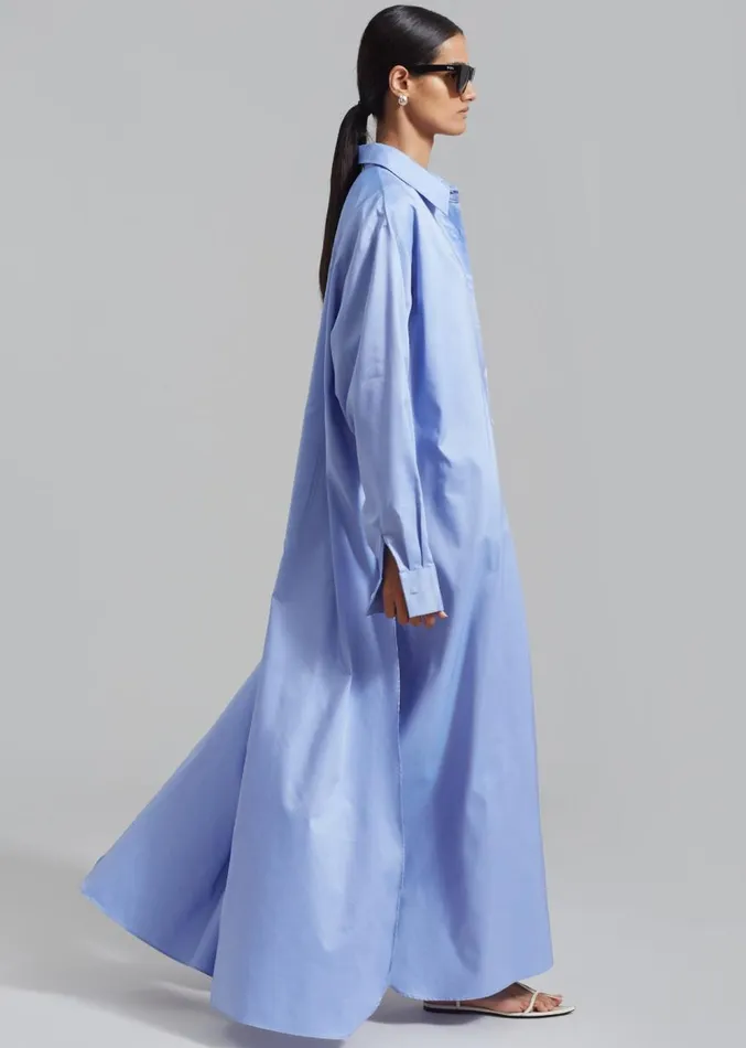 The Frankie Shop Avery Shirt Dress 8211 Blue Women Dresses