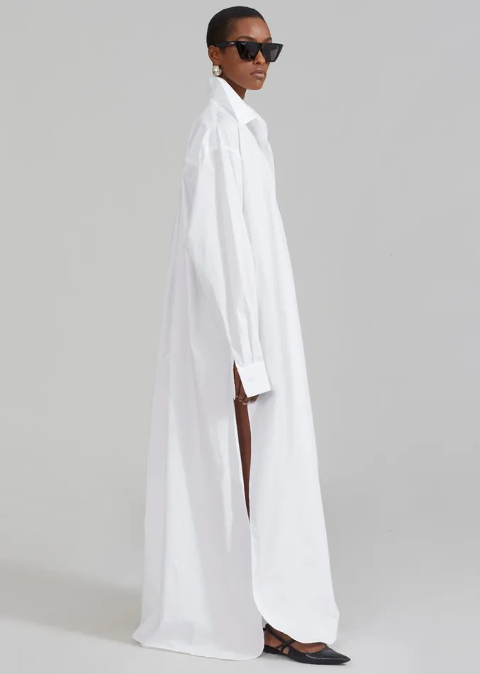 The Frankie Shop Avery Shirt Dress 8211 White Women Clothing