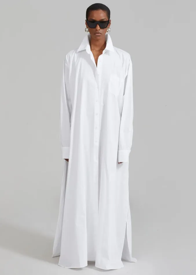 The Frankie Shop Avery Shirt Dress 8211 White Women Clothing