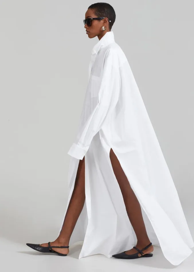 The Frankie Shop Avery Shirt Dress 8211 White Women Clothing