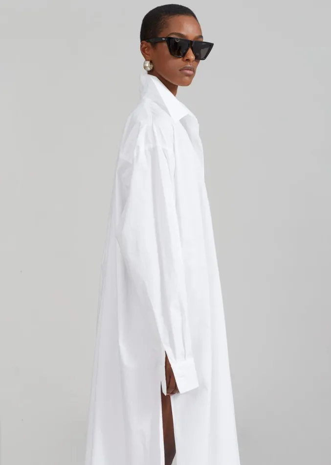 The Frankie Shop Avery Shirt Dress 8211 White Women Clothing