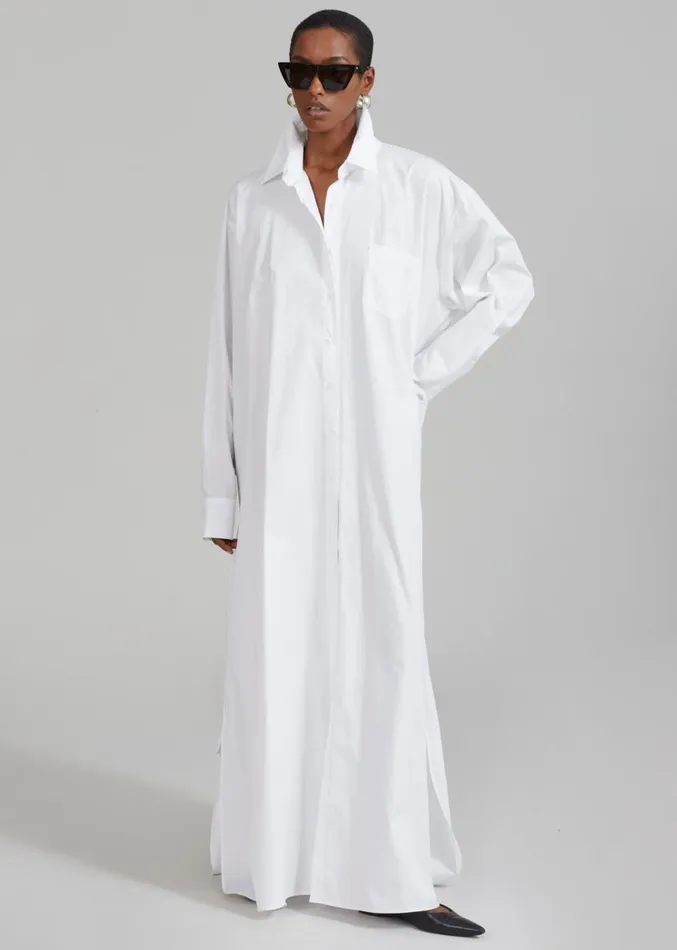 The Frankie Shop Avery Shirt Dress 8211 White Women Clothing