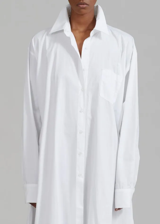 The Frankie Shop Avery Shirt Dress 8211 White Women Clothing