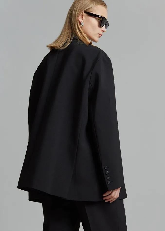 The Frankie Shop Bea Blazer 8211 Black Women Clothing