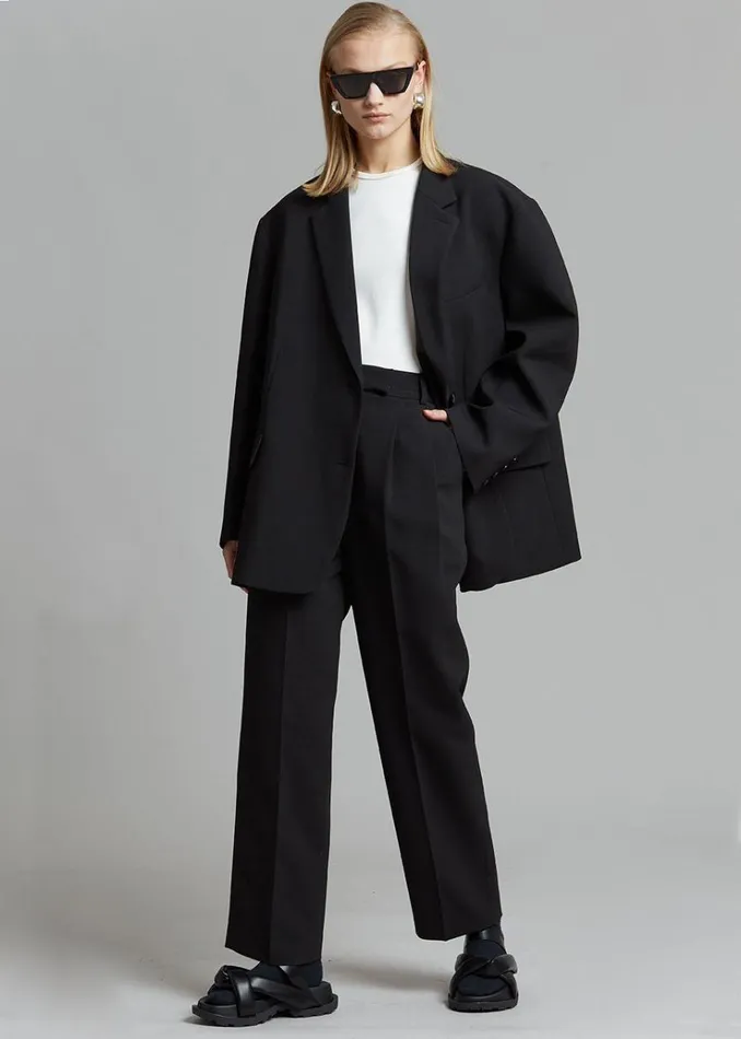 The Frankie Shop Bea Blazer 8211 Black Women Clothing