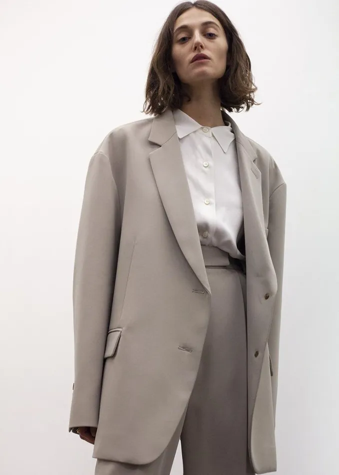 The Frankie Shop Bea Blazer 8211 Grey Women Clothing