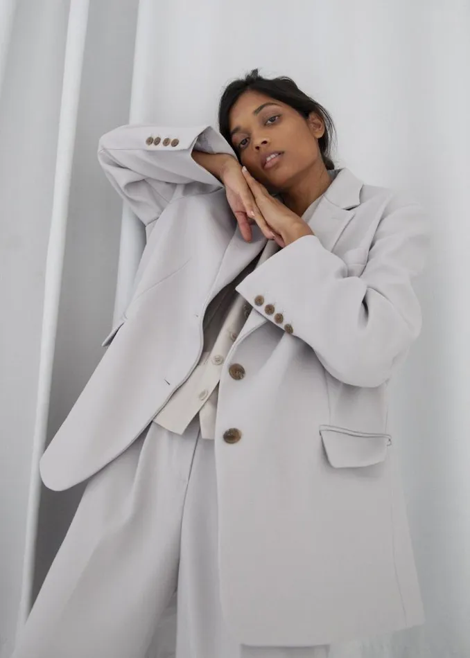 The Frankie Shop Bea Blazer 8211 Grey Women Clothing