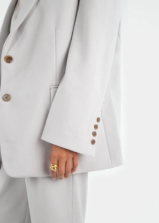 The Frankie Shop Bea Blazer 8211 Grey Women Clothing