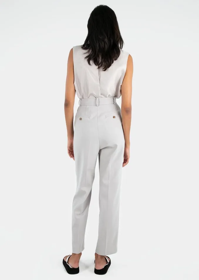 The Frankie Shop Bea Pleated Suit Pants 8211 Grey Women Clothing