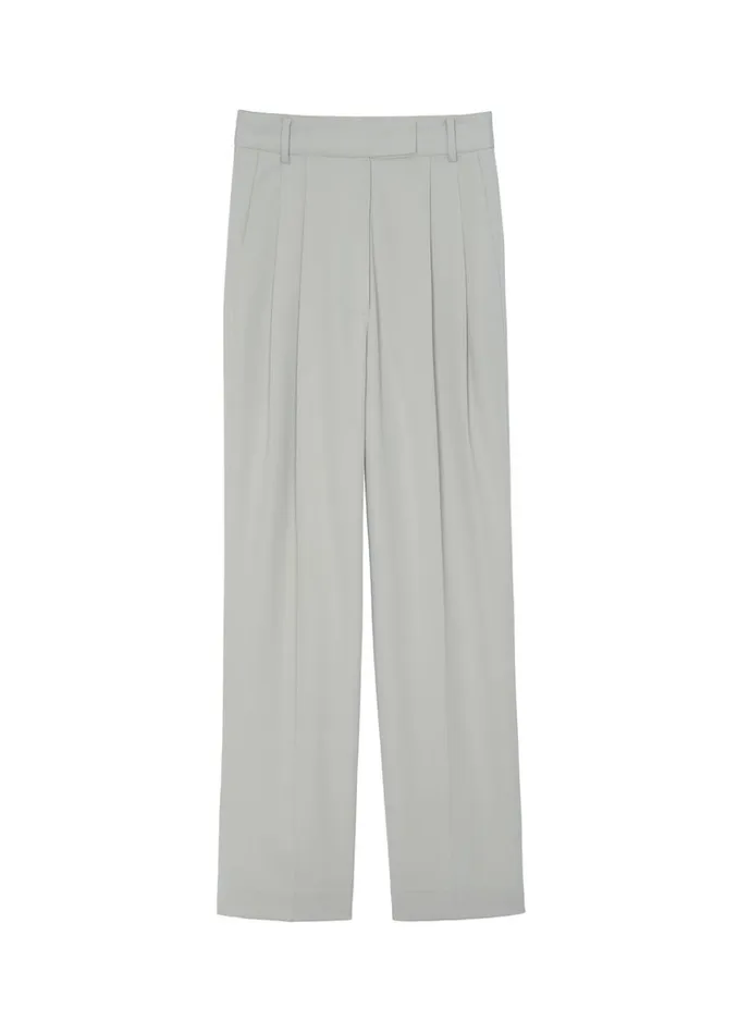 The Frankie Shop Bea Pleated Suit Pants 8211 Grey Women Clothing
