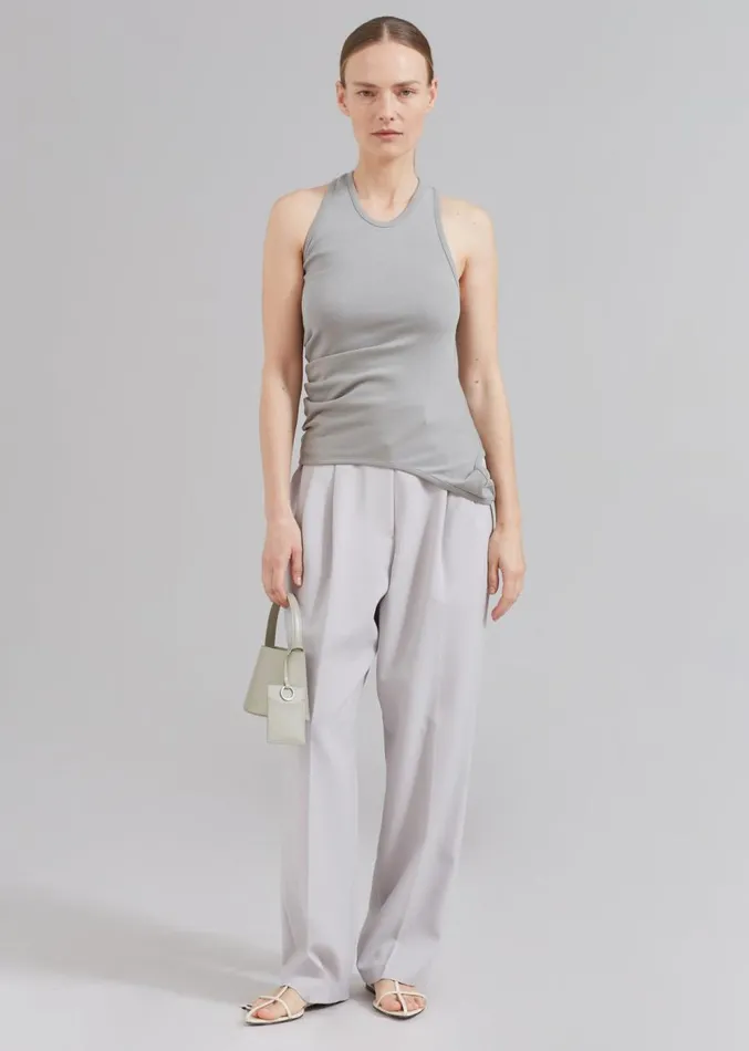 The Frankie Shop Bea Pleated Suit Pants 8211 Grey Women Clothing