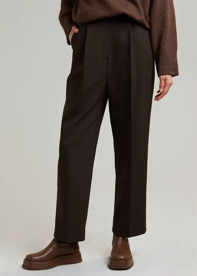 The Frankie Shop Bea Suit Pants 8211 Dark Espresso Women Clothing