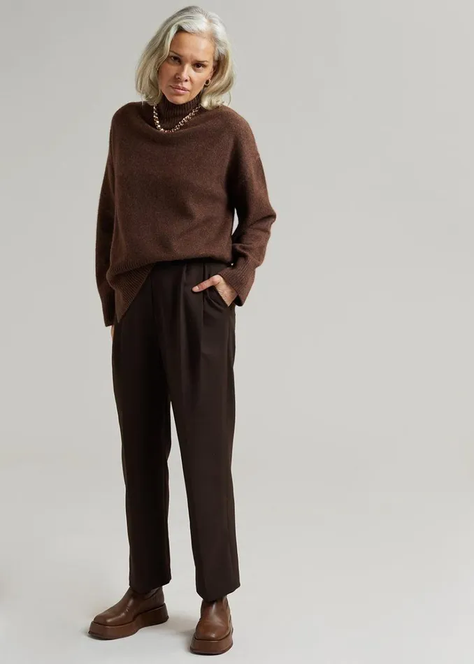 The Frankie Shop Bea Suit Pants 8211 Dark Espresso Women Clothing