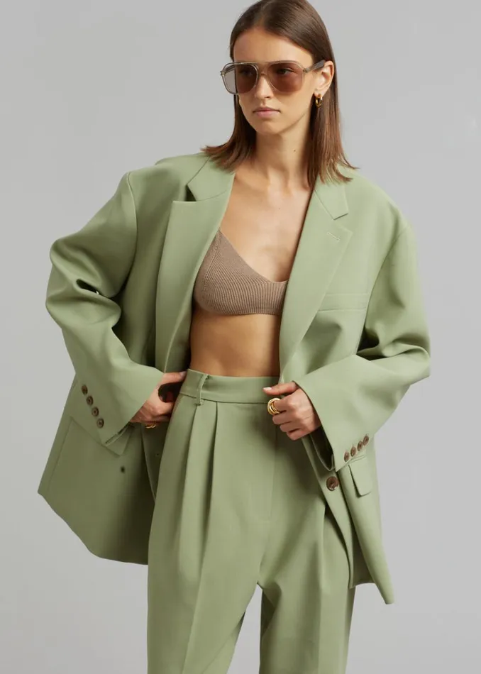 The Frankie Shop Bea Suit Pants 8211 Sage Women Bottoms