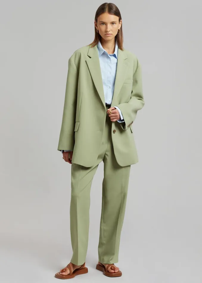 The Frankie Shop Bea Suit Pants 8211 Sage Women Bottoms