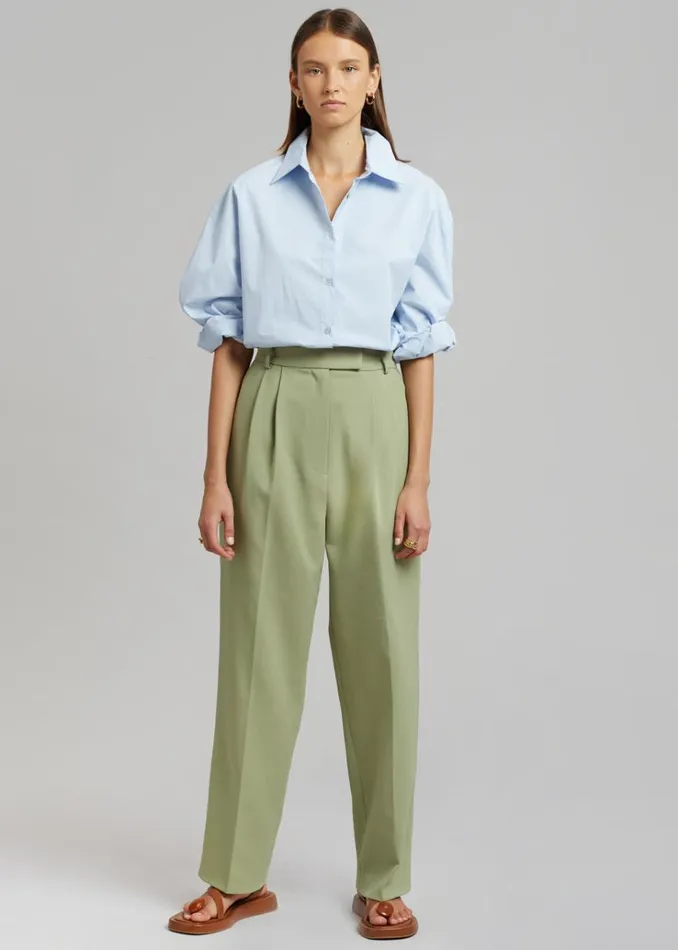 The Frankie Shop Bea Suit Pants 8211 Sage Women Bottoms