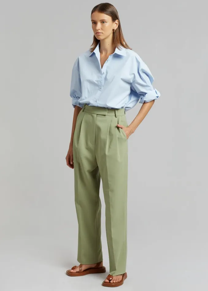 The Frankie Shop Bea Suit Pants 8211 Sage Women Bottoms