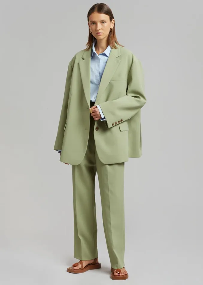 The Frankie Shop Bea Suit Pants 8211 Sage Women Bottoms