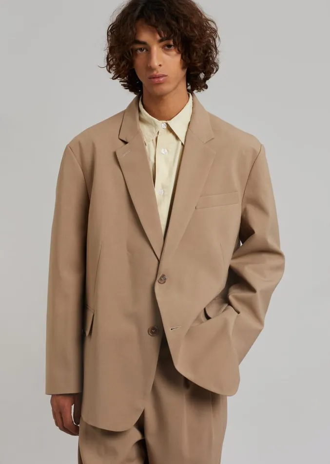 The Frankie Shop Beo Blazer 8211 Latte Men Outerwear