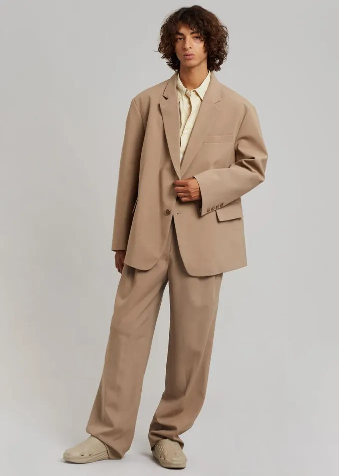 The Frankie Shop Beo Blazer 8211 Latte Men Outerwear