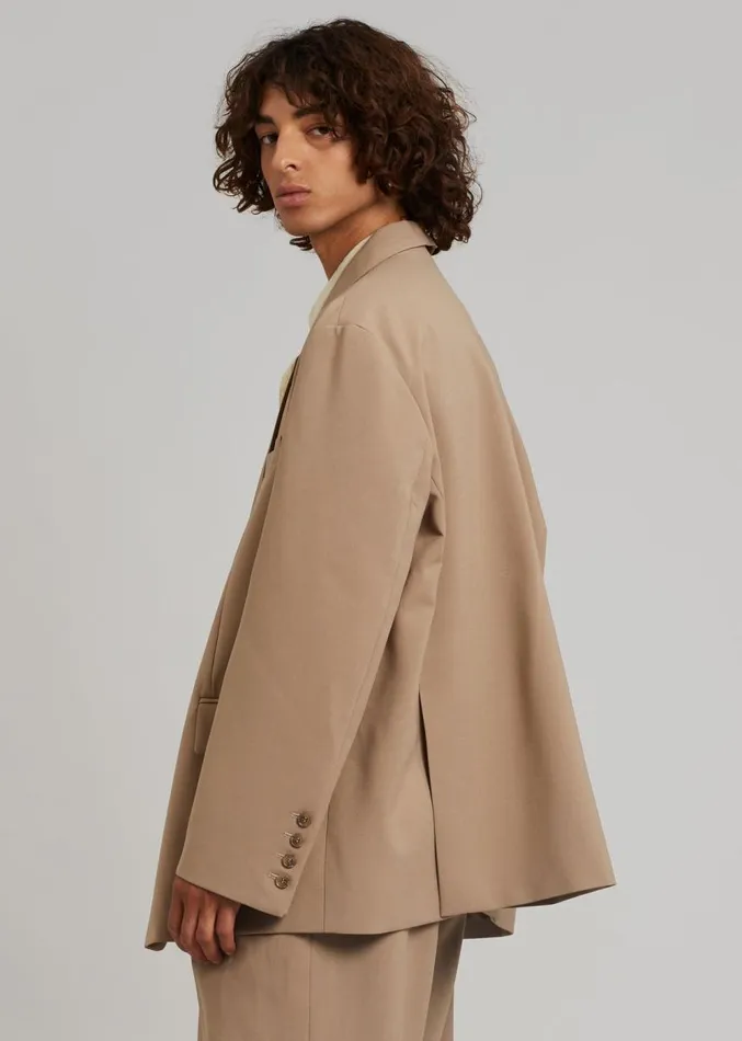 The Frankie Shop Beo Blazer 8211 Latte Men Outerwear